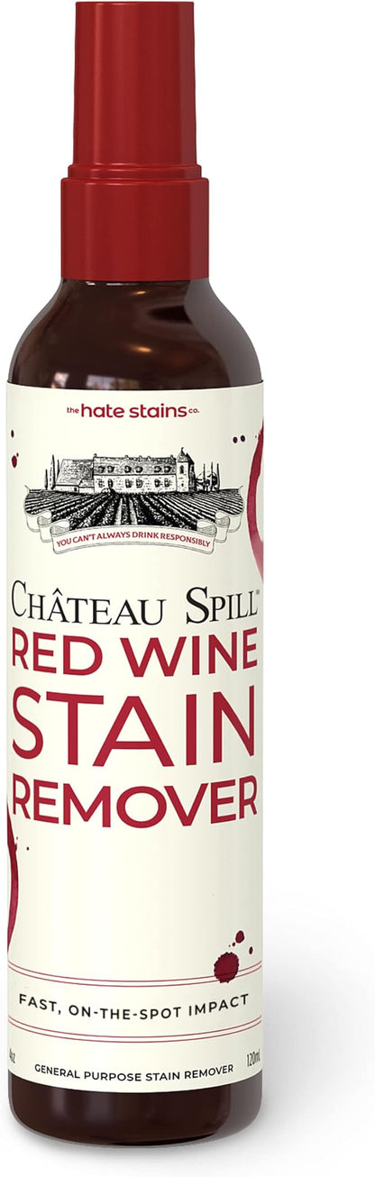 Chateau Spill Wine Stain Remover Spray - Clothes & Laundry Stain Remover - Wine Carpet Cleaner - EPA Safer Choice Certified - 4 Fl Oz (Pack of 1)