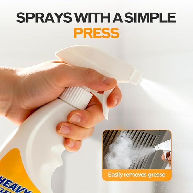 Heavy Oil Cleaner Stain, 2026 Upgrade All Purpose Kitchens Heavy Oil Cleaning Agent, Grease Remover, Multipurpose Kitchen Cleaner Spray for Countertops, Ovens, and Appliances (white)