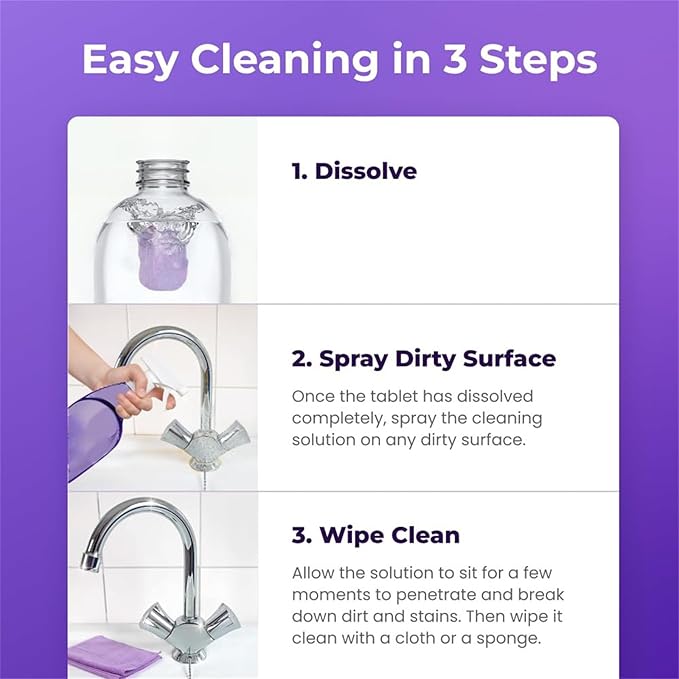 Clean Spray Cleaner for Ovens, Spray Oven Cleaner, Multi-Surface Cleaners with Concentrated Cleaning Tablets, Multi Purpose Cleaning for Ovens, for Kitchen,Bathroom