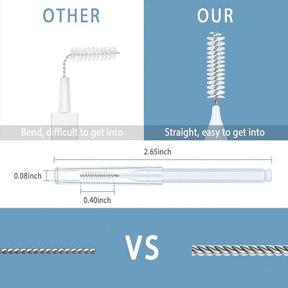 Shower Head Cleaning Brush for Small Hole,Multifunctional Shower Head Cleaner Tool Anti-Clogging Nozzle with Storage Boxes, Showerhead Cleaning Brushes Picks for Household Bathroom, White