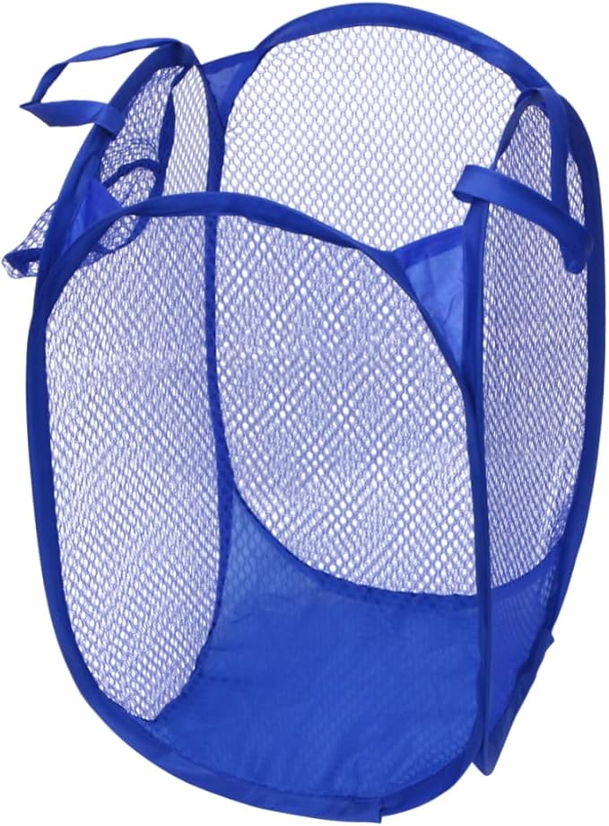 LABRIMP Laundry Basket Organizer Honeycomb Mesh Compact Foldable Laundry Hamper for Dorm
