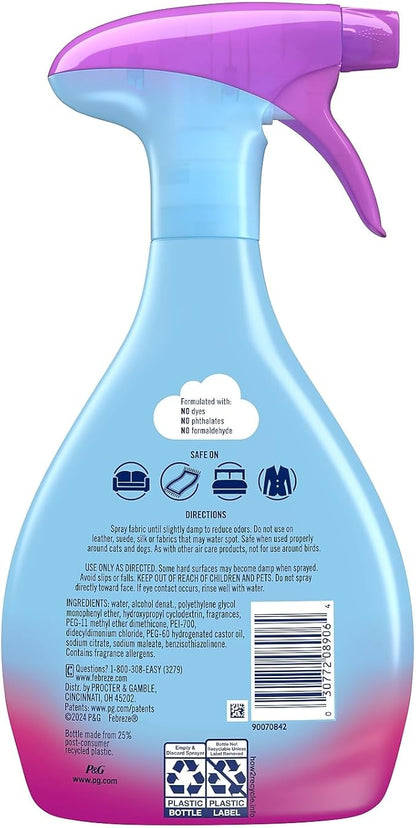Tide 19760 Spring & Renewal Febreze Air Freshener, Trigger Spray Dispenser, 27 oz, 4-5 Ph