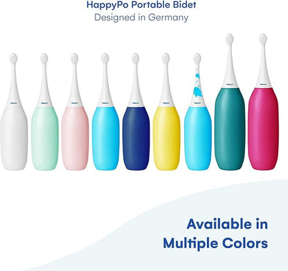 The Original HAPPYPO Butt Shower - Portable Bidet for Travel - Known from German Shark Tank - The Easy-Bidet 2.0 Replaces Wet Wipes (Color: Light Blue)