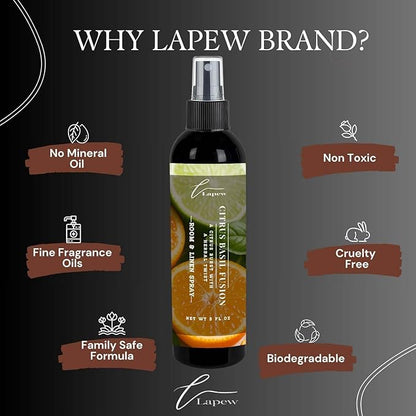 Lapew Room & Linen Spray | Fragrance Mist for Home, Car & Office | Fabric & Air Freshener | Neutralizing Mist | Made in USA | Citrus Basil Fusion