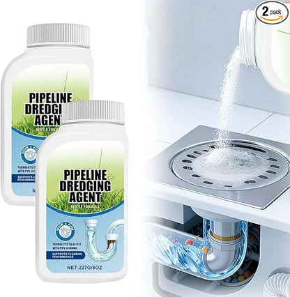 2 Pcs Pipe Dredging Agent, 2026 Upgrade Powerful Drain Cleaner, Sink Drain Cleaner, Pipeline Dredging Agent for Kitchen, Toilet, Sink (2)