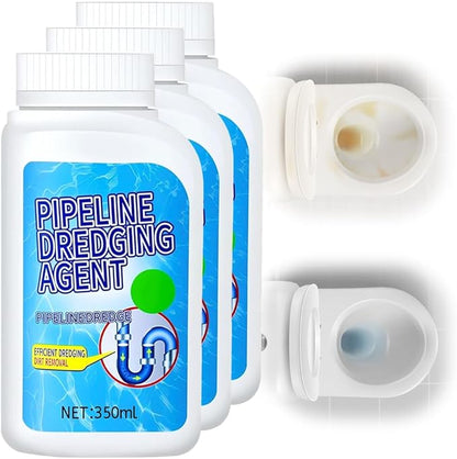 Powerful Pipe Dredging Agent, 2025 Upgraded Powerful Pipe Cleaners, Pipeline Dredging Agent, Kitchen Sink And Drain Cleaner for Kitchen, Bathroom (3 Pack)