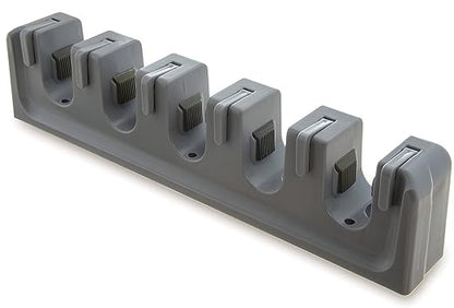 Carlisle FoodService Products CFS 4073700 Roll 'N Grip ABS Plus Broom and Brush Holder, 16-1/2" Length x 2-3/4" Height x 3-1/2" Depth, Light Blue (Case of 24)