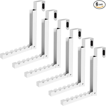 6-Pack Over The Door Hanger – Folding Clothes Drying Rack & Folding Hanging Coat Rack, Space-Saving Towel Organizer for Bathroom, Bedroom & Laundry Room