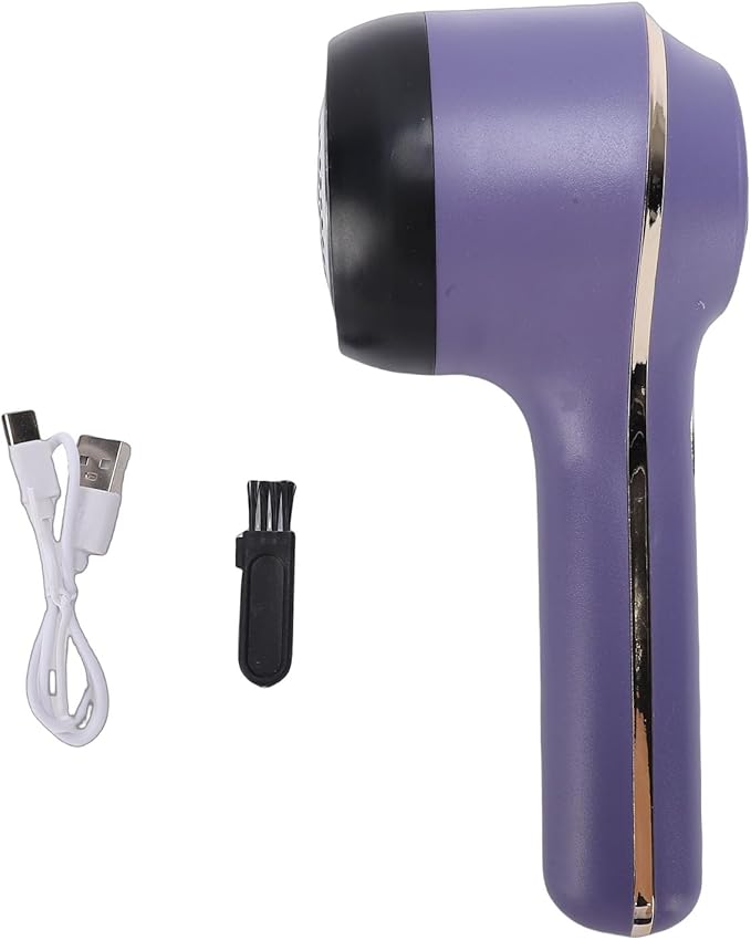 Asixxsix Asixxsix Fabric Shaver, Electric Lint Remover with 3 Speed Settings Mesh Cover 800mAh Rechargeable Battery for Clothes Furniture Sweaters (Green) (Purple)