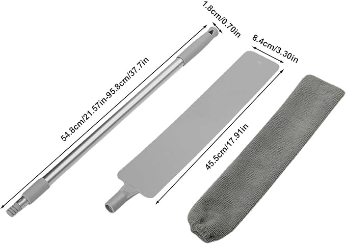 Under Appliance Cleaning Brush – Extendable Gaps Duster with Long Handle, Flexible Dust Cleaner for Tight Spaces and Hard-to-Reach Areas | Perfect for Kitchen, Bedroom, Living Room, Home Maintenance