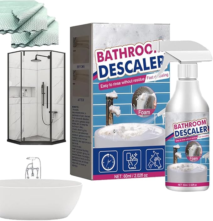 Stubborn Stains Cleaner - Bathroom Descaler Cleaner, Limescale Cleaner, Luckydogs Multipurpose Bathroom Foam Cleaner, All-Purpose Bathroom Descaler Foam Cleaner Spray (1 bottle)
