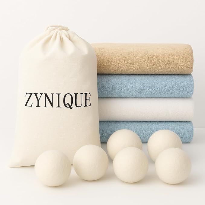 Wool Dryer Balls Pack of Six – Organic Reusable Laundry Softener Wool Dryer Balls