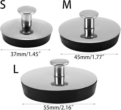 Stainless Steel Sink Plug Drain Stopper Bath Plug Sink Wash Basin Water Stopper For Bathtub Bathroom