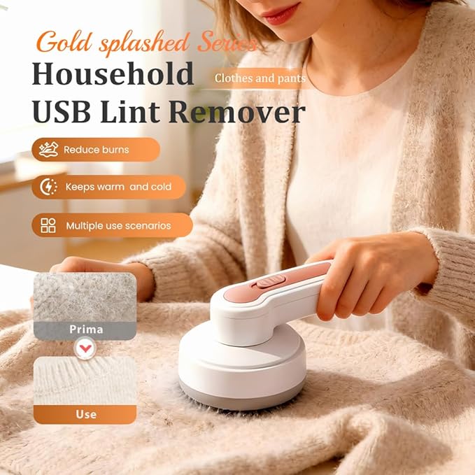 Electric Fabric Shaver and Lint Remover, 2026 New Rechargeable Lint Shaver for Clothes, Electric Sweater Shavers to Remove Pilling for Clothes and Furniture (1 Pcs)