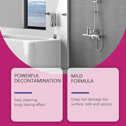Stubborn Stains Cleaner, Bathroom Descaler Cleaner, Bathroom Descaler Foam Cleaners, Multipurpose Bathrooms Foam Cleaners, Powerful Descaling Cleaning Agent for Bathtub Glass, 2 Pcs