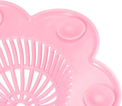 uxcell Kitchen Sink Strainer, Silicone Sink Disposal Stopper Flexible Drain Sieve Hair Catcher Pink 2pcs