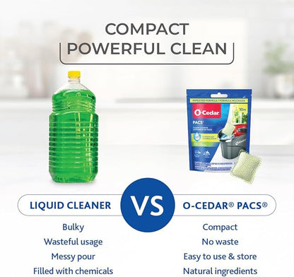 O-Cedar EasyWring Microfiber Spin Mop & Bucket Floor Cleaning System + 2 Extra Mop Head Replacements with Citrus Pac (Variety Pack)