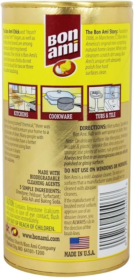 BON AMI - All Natural Powder Cleanser Kitchen & Bath - 14 oz.