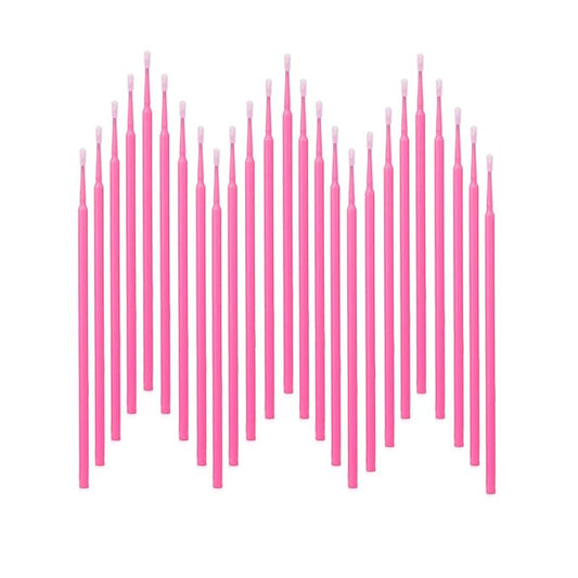 1200PCS Microswabs for Eyelash Extensions，Micro Applicators Brush for Cleaning and Applying Make-up Pink (Head Diameter: 2.0mm)