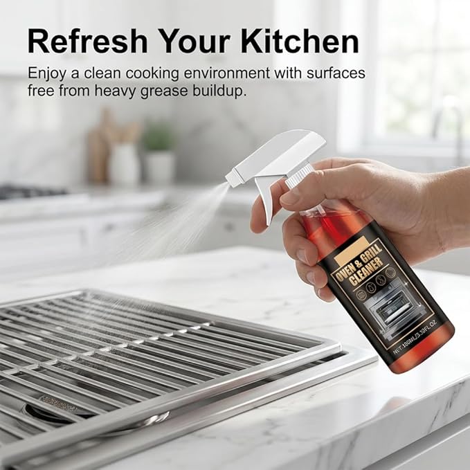 Kitchen Heavy Oil Cleaner Spray,Clean Spray Cleaner for Ovens,Countertops,Stovetop,100Ml All Purpose Kitchens Heavy Oil Cleaning Agent (1PC)