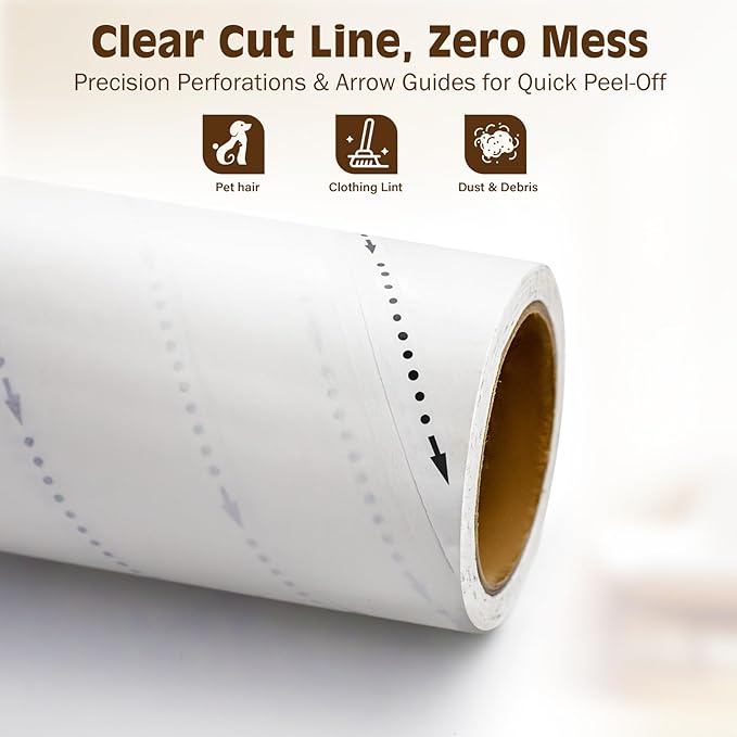 Large Lint Roller for Pet Hair Extra Sticky,10 Years Lifespan,9.45''/6.3" Pet Hair Removal Tool Roller for Dog Cat Hair,450 Sheets/5 Refills,Detachable Telescoping Extension Large Lint Roller