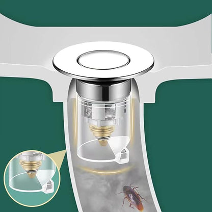 Press Bounce Basin Pop-up Drain Filter Bathroom Shower Sink Filter Plugs Hair Extension Bath Plugs Kitchen Accessories Drain Plugs