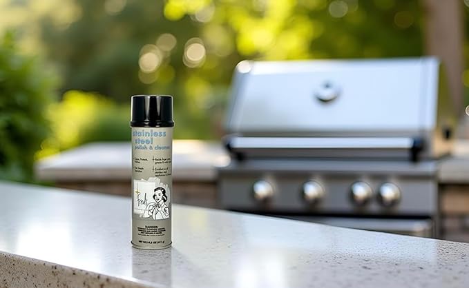 Fred's Stainless Steel Polish & Cleaner- Streak-Free Shine, Fingerprint Resistant, Protects Appliances, Sinks, Grills & Chrome - No Buffing Needed