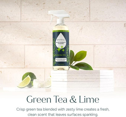 Puracy Multi-Surface Cleaner Spray - Plant-Powered All Purpose Cleaner - Surface Cleaner Solution As Seen on TikTok (Green Tea & Lime, 16 fl oz, 1 Pack)