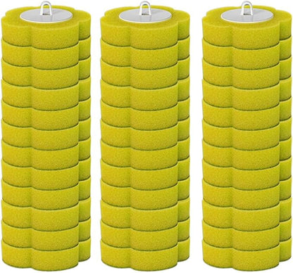 Disposable Toilet Cleaning System: Toilet Brush & Holder Kit with 18PCS Pre-Soaked Cleaner Wall-Mount Scrubbing Toilet Brush Bathroom Cleaning Kit (36-Pack Lemon Brush Head)