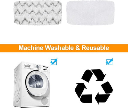 6 Pack 1543A Steam Mop Pads for Bissell PowerFresh Vac & Steam 2747A, Bissell Symphony Pet Steam Mop Pads 1132 1543 1652 1252 1606670 1543A 1632 1132A 1530 11326