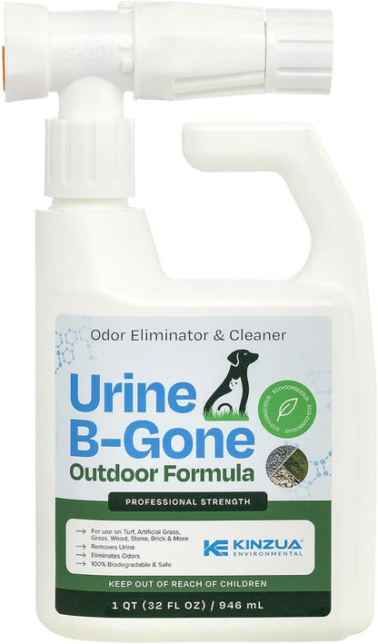 KINZUA ENVIRONMENTAL Urine B-Gone OD Professional Pet Urine Enzyme Cleaner, Pet Yard Odor Eliminator for Artificial Grass, Concrete & More, 32 fl oz