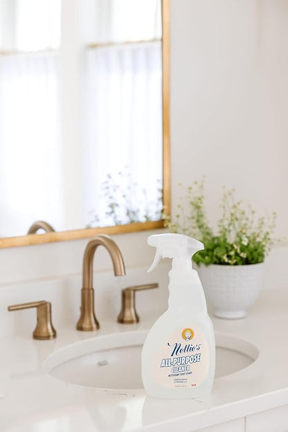 Nellie's All-Purpose Cleaner - Lemongrass Scent - Multi-Surface Cleaning for Kitchens, Bathrooms, and More - Plant-Based Formula - Leaping Bunny Certified - Free from Harsh Chemicals (Made in Canada)