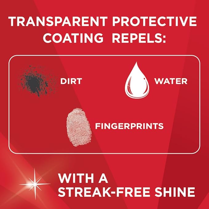 Magic Stainless Steel Cleaner Aerosol - 17 Ounce - Removes Fingerprints Residue Water Marks and Grease From Appliances - Refrigerator Dishwasher Oven Grill etc