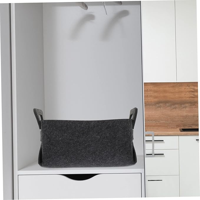 Foldable Laundry Basket with Felt Capacity Laundry Organizer for Household Clothes Storage Portable Dirty Clothes Hamper Dark Gray
