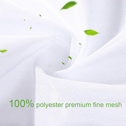 OTraki 2 Pack Extra Large Laundry Mesh Bag 43 x 35 Inch Mesh Laundry Bag Zippered Big Net Bag for Blanket Sweater Coat Bedding Sheet in Home Dorm Hotel Don't Drying, Melting 140-176℉, White