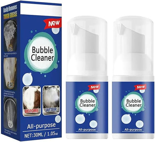 Foaming Heavy Oil Stain Remover,Rinse-Free Foam Cleaner Spray for Kitchen Grease,Multi Surface All Purpose Cleaner for Stovetops,Countertops,Range Hoods,Sinks and More (30ml/1oz,2 pc)