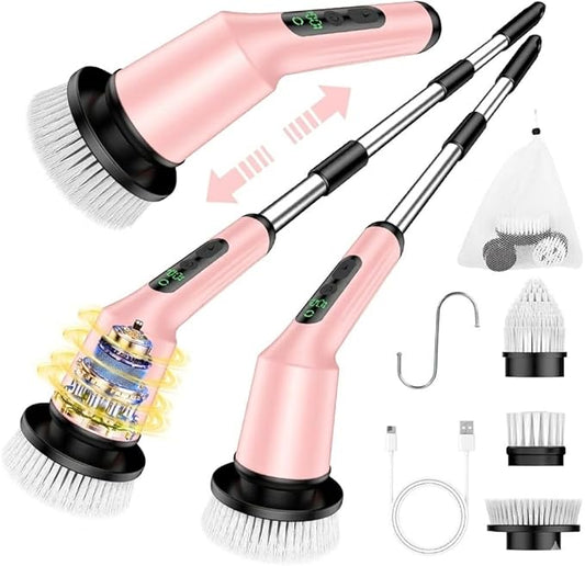 Electric Spin Scrubber for Cleaning Bathroom, Shower Scrubber Cordless Scrub Brush with IPX7 Waterproof & 2 Speed
