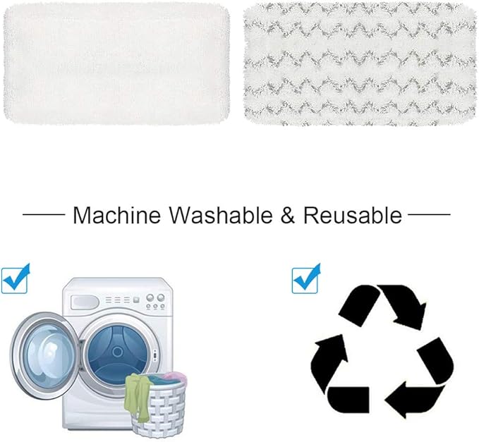 4 Pack Steam Mop Pads for Bissell Symphony 1252 1606670 1543 1652 1132 1530 11326 Vacuum and Steam Mop, Bissell 2747A Replacement Pads, Bissel Symphony Pet Mop Pads, Microfiber Washable & Reusable