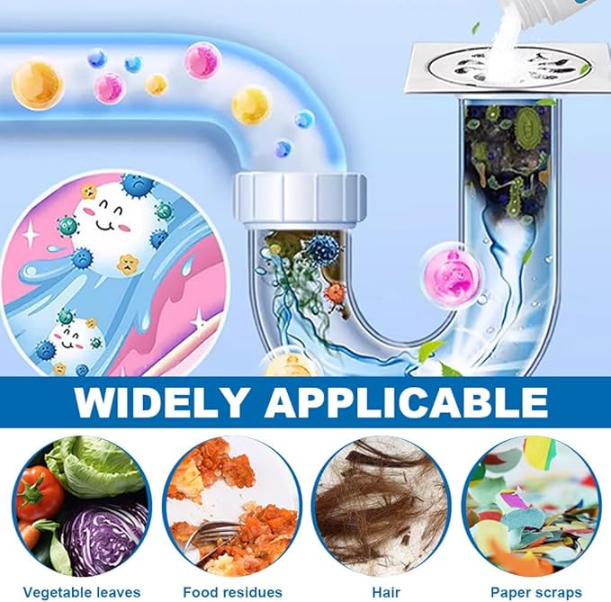 Powerful Pipe Dredging Agent, 2025 Upgrade Powerful Pipe Cleaner, Sink And Drain Cleaner, Pipeline Dredging Agent, Kitchen Sink Drain Cleaner for Kitchen, Bathroom (1PCS)