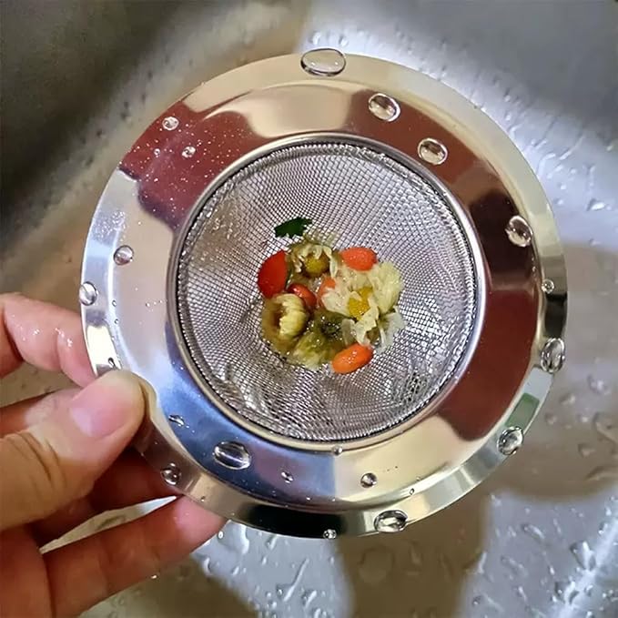 4Pcs Sink Drain Strainer, Stainless Steel Mesh Drain Filter, 4.52 Inch Wide Rim, Food Debris Collection (4, 4.52 Inch)