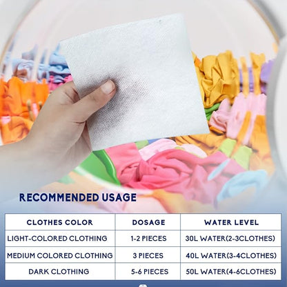Xcleen Color Dye Trapping for Laundry 180 Count, Fragrance Free Dye Catcher Laundry Sheets, Prevent Clothes from Smearing, Color trapping Sheets for Home Apartment or School
