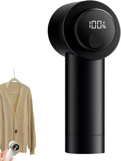 Electric Fabric Shaver, Electric Lint Remover for Clothes, Digital LED Display Sweater Defuzzer Clothing Fabric Pilling Remover for Furniture Couch Blanket Garments Carpet Home Apartment Dorm (Black)
