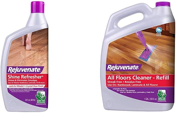 Rejuvenate Shine Refresher Hardwood Polish Restorer 32oz Cleaner 128oz