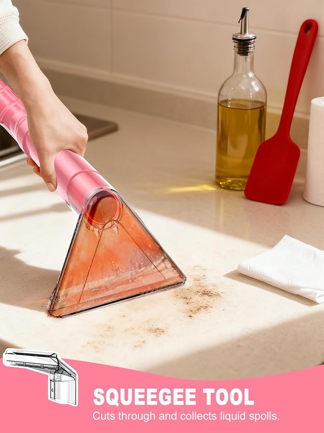 Upholstery Cleaner Machine, 16Kpa Portable Carpet & Upholstery Spot Cleaner Machine, Deep Stain Cleaning for Carpet, Pets, Stairs, Car Seat, Couch, with 5 Cleaning Tools and Cleaning Solutions