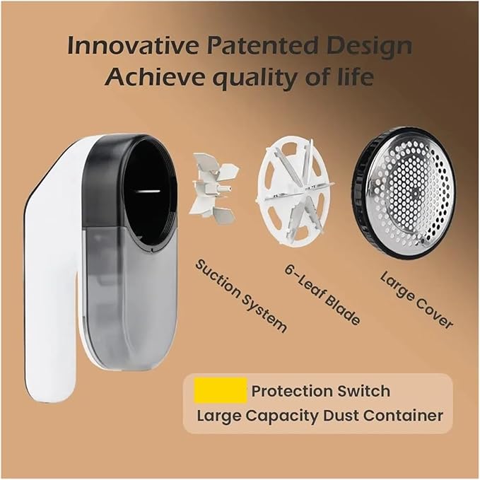 Fit for Rechargeable Fabric Shaver - Electric Lint Remover with Display, 3 Speed for Clothes, Bobble Remover & Debobbler(Blackwhite)