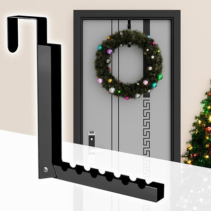 Over The Door Hanger Folding Clothes Drying Rack, Folding Hanging Coat Rack for Indoor Laundry Room Compact Small Space Foldable Portable Clothing Hanger Hook Collapsible- 2 Pack（Black）