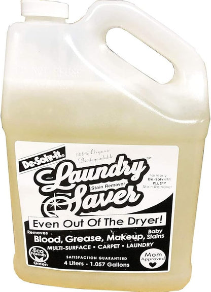 De-solv-it Laundry Saver Stain Remover - Powerful Laundry Stain Remover for Clothes - Gallon