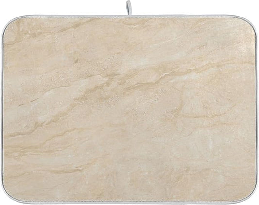 Natural Marble Texture Microfiber Dish Drying Mat Absorbent Dish Draining Mat Large Size 18 x 24 Dishes Drainer Mat for Countertop Dish Drying Pads