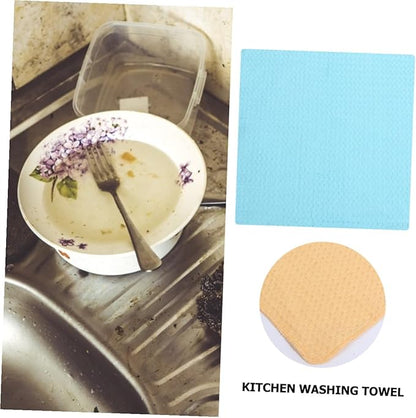 4pcs Cotton Dish Cloth Set, Absorbent Kitchen Cleaning Wipes, Sturdy Lint-Free Multipurpose Cloths for Dishwashing and Household Cleaning