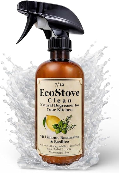 Herbal Scent Stove & Oven Cleaner – Spray, Wait & Wipe | Plant-Based Heavy-Duty Kitchen Degreaser Spray – Non-Toxic, Fume-Free Oven Cleaner | Safe for Glass Cooktops, Stainless Steel & Enamel (16 Oz)